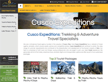 Tablet Screenshot of cuscoexpeditions.com